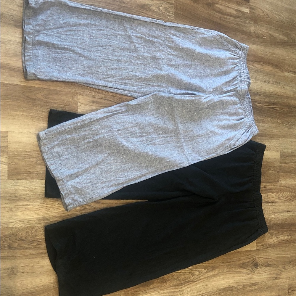 Old Navy Black and Gray Wide Leg Pants
